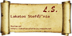 Lakatos Stefánia névjegykártya
