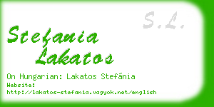 stefania lakatos business card